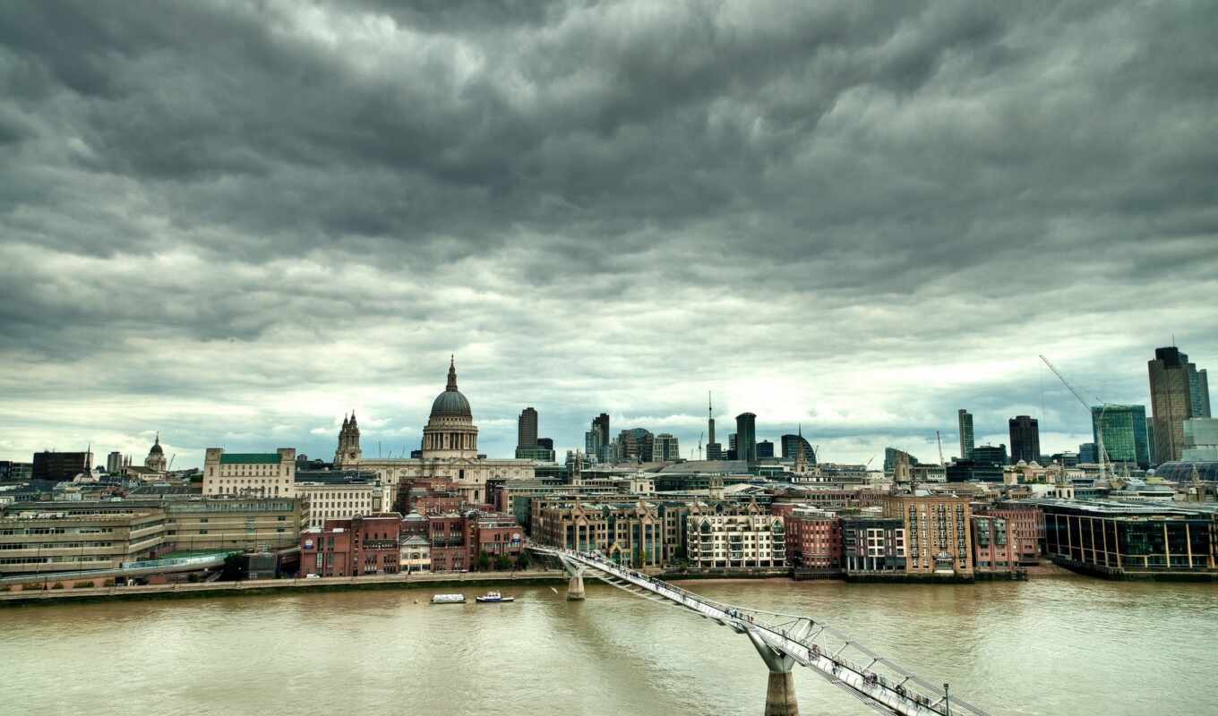 cities, bridge, london, view, uk, england